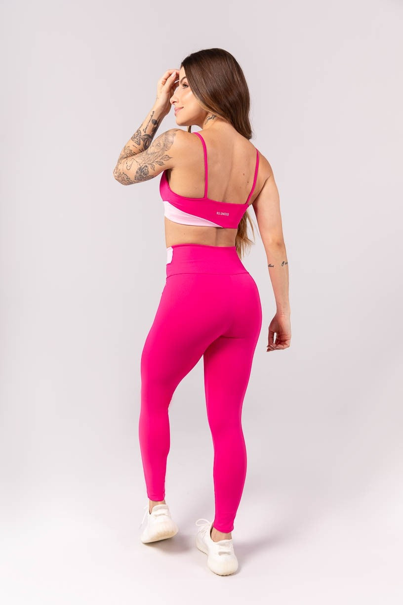 Top com Recortes Assimétricos (Rosa / Rosa Claro) | Ref: K3908-A