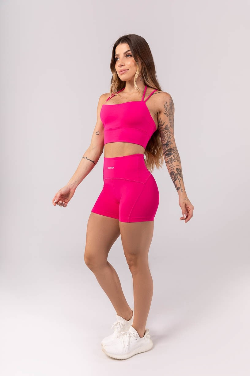 Top Decote Reto com Alças Duplas (Rosa) | Ref: K3926-A
