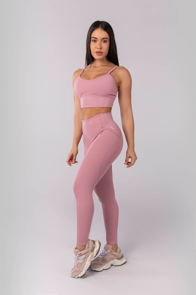 Calça Legging com Coberturas (Rosa Claro) | Ref: K4103-D