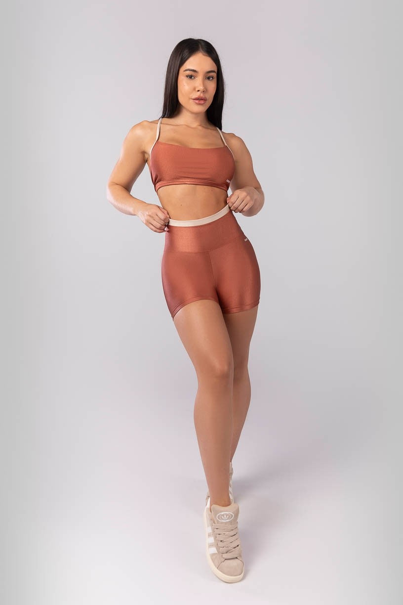 Short com Vira (Cobre / Bege) | Ref: K4117-A
