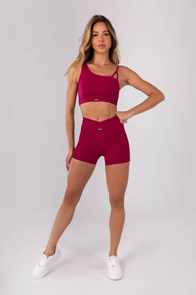Top Assimétrico com Tiras (Açaí) | Ref: K4169-B