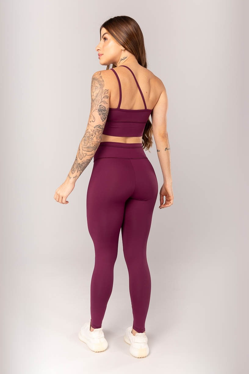 Top Assimétrico com Alças Duplas (Açaí) | Ref: K4320-C