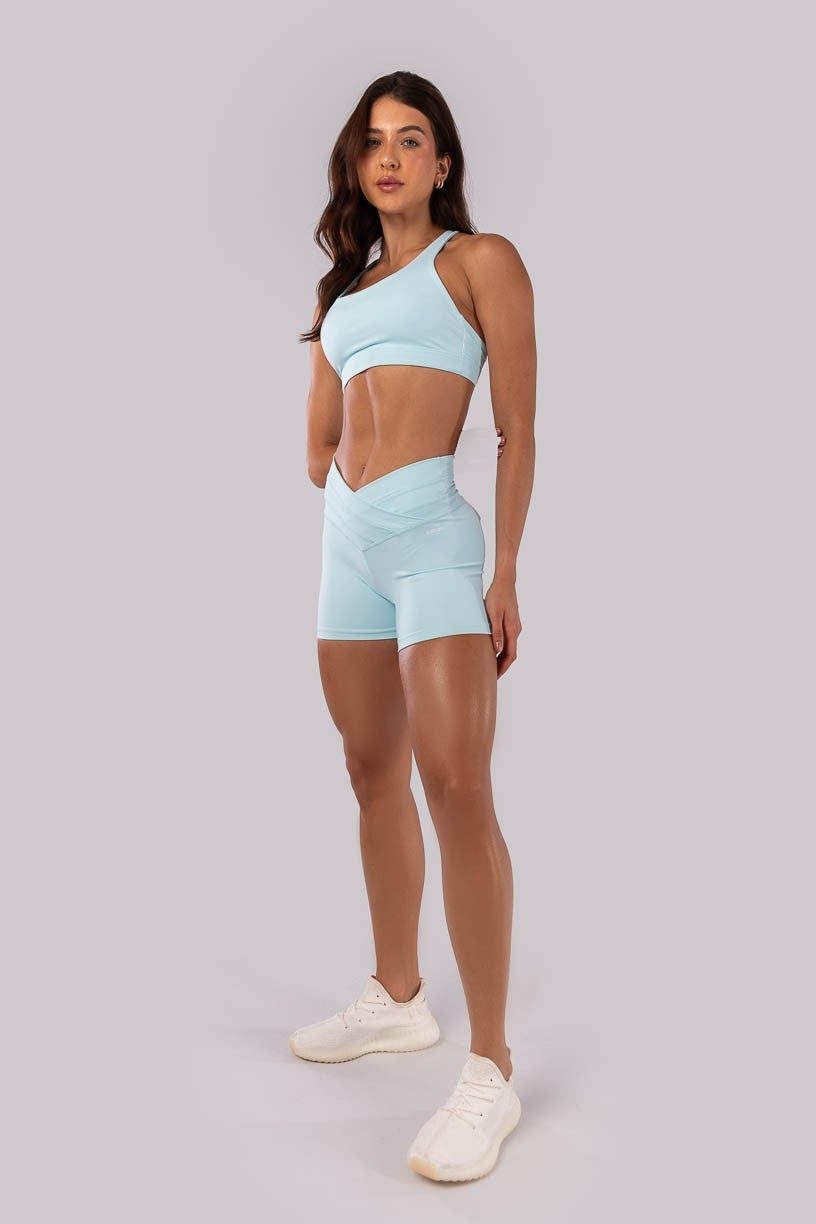 Top com Alças Triplas Cruzadas nas Costas (Azul Bebê) | Ref: K4517-B