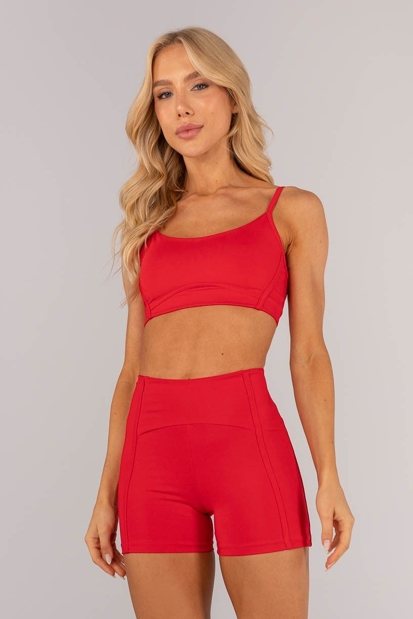 Top com Chapado e Alças Reguláveis (Vermelho) | Ref: K4585-A