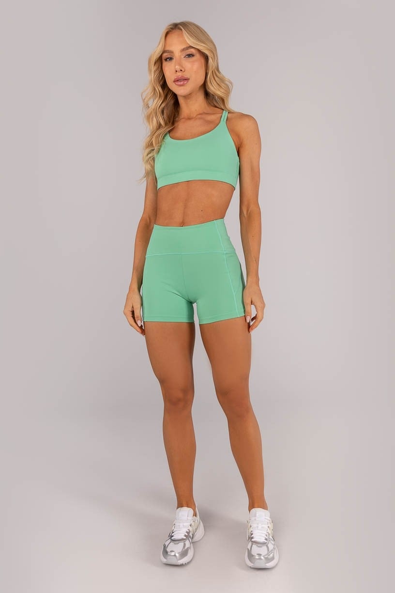 Top com Alças Cruzadas e Costas Abertas (Verde Menta) | Ref: K4591-B