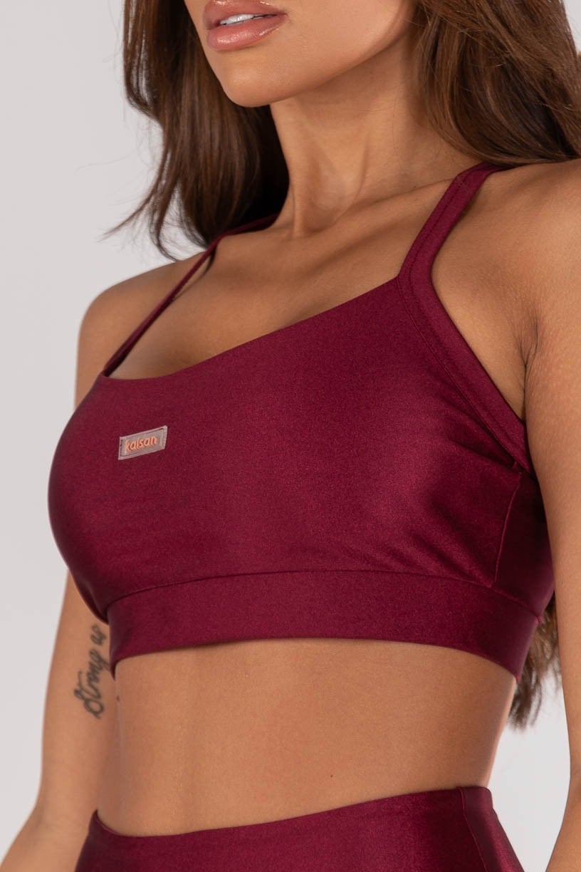 Top com Alças Cruzadas (Vinho) | Ref: K4374-B