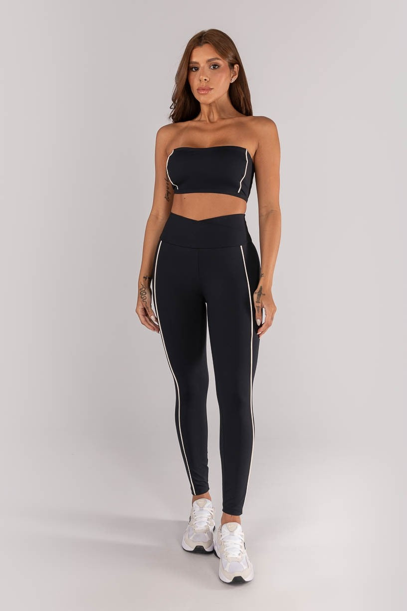 Top Faixa com Vivo (Preto / Vanilla) | Ref: K4619-A