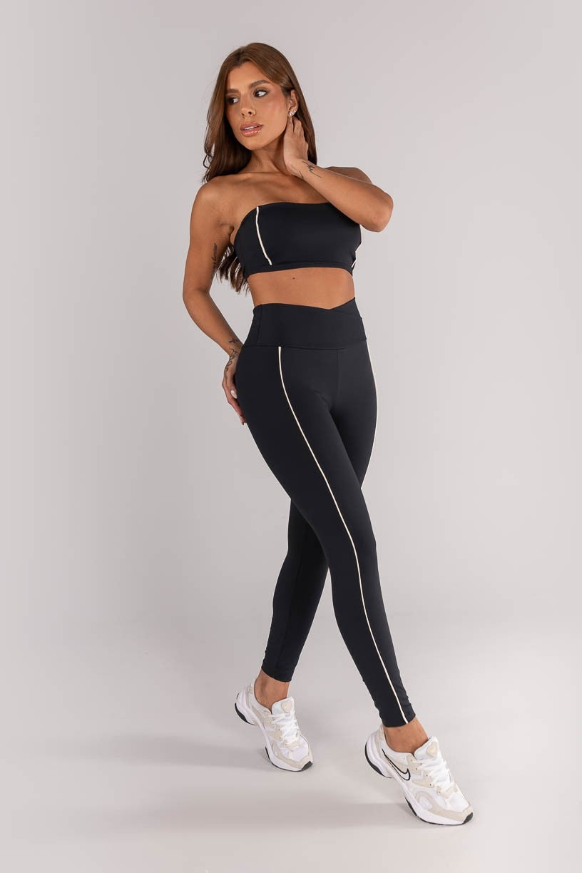Top Faixa com Vivo (Preto / Vanilla) | Ref: K4619-A