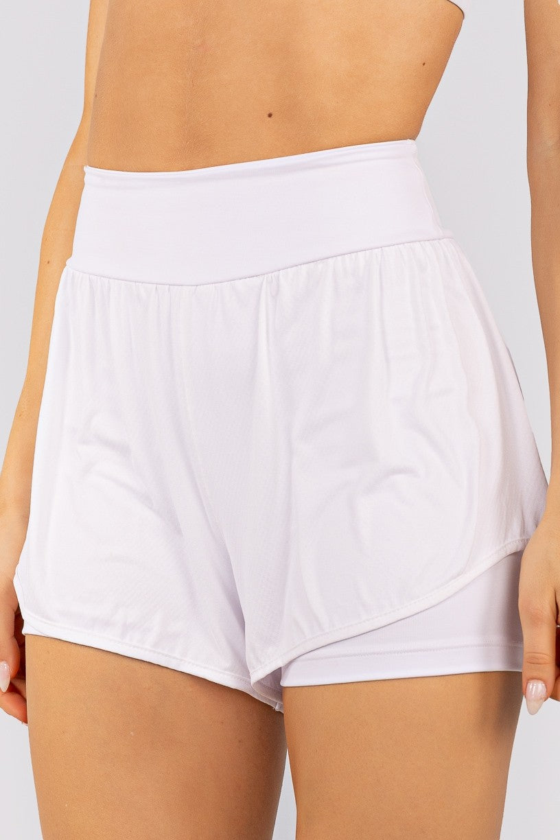 Short Duplo com Cós Anatômico (Branco) | Ref: K4767-A