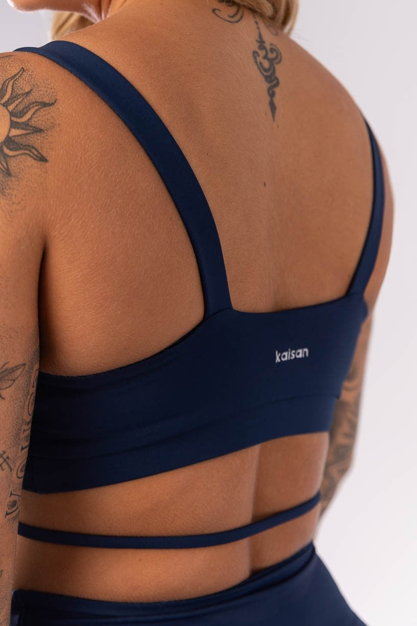 Top com Detalhe de Tira na Base (Azul Marinho) | Ref: K4131-C