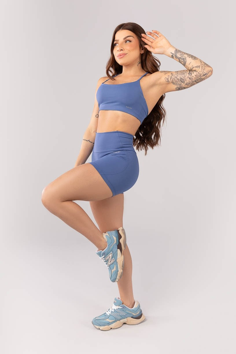 Top com Tiras nas Costas (Azul) | Ref: K4080-C
