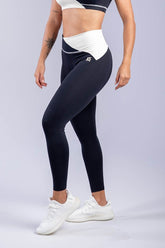 Calça Legging Duo (Preto / Off-White) | Ref: K3350-A