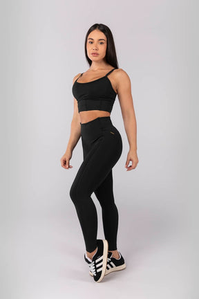 Calça Legging com Coberturas (Preto) | Ref: K4103-B