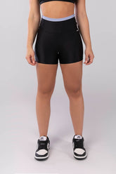Short com Vira (Preto / Azul Claro) | Ref: K4117-B