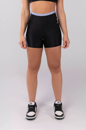 Short com Vira (Preto / Azul Claro) | Ref: K4117-B