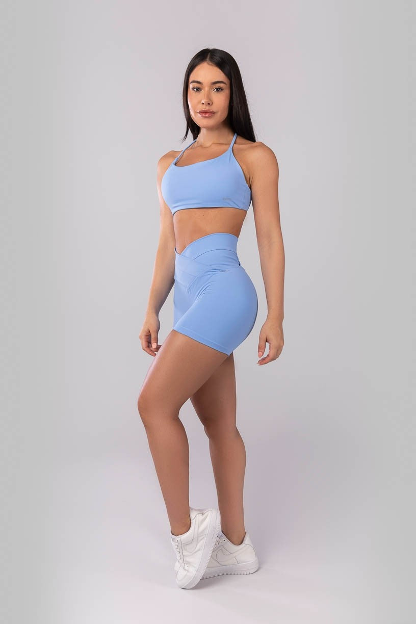 Top Aberto nas Costas com Alças Cruzadas (Azul) | Ref: K4041-D