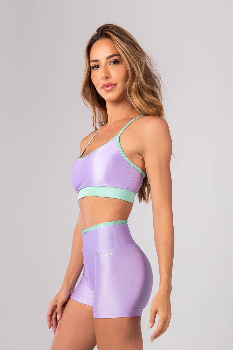 Top com Alças Cruzadas (Lilás / Menta) | Ref: K4183-A