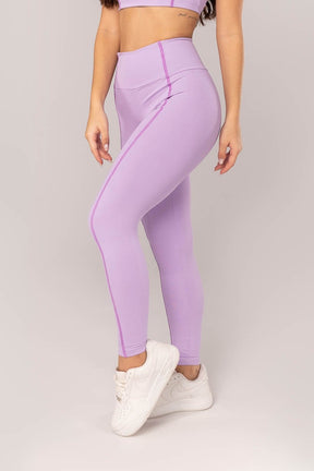 Calça Legging com Cobertura Contrastante (Lilás) | Ref: K4015-C