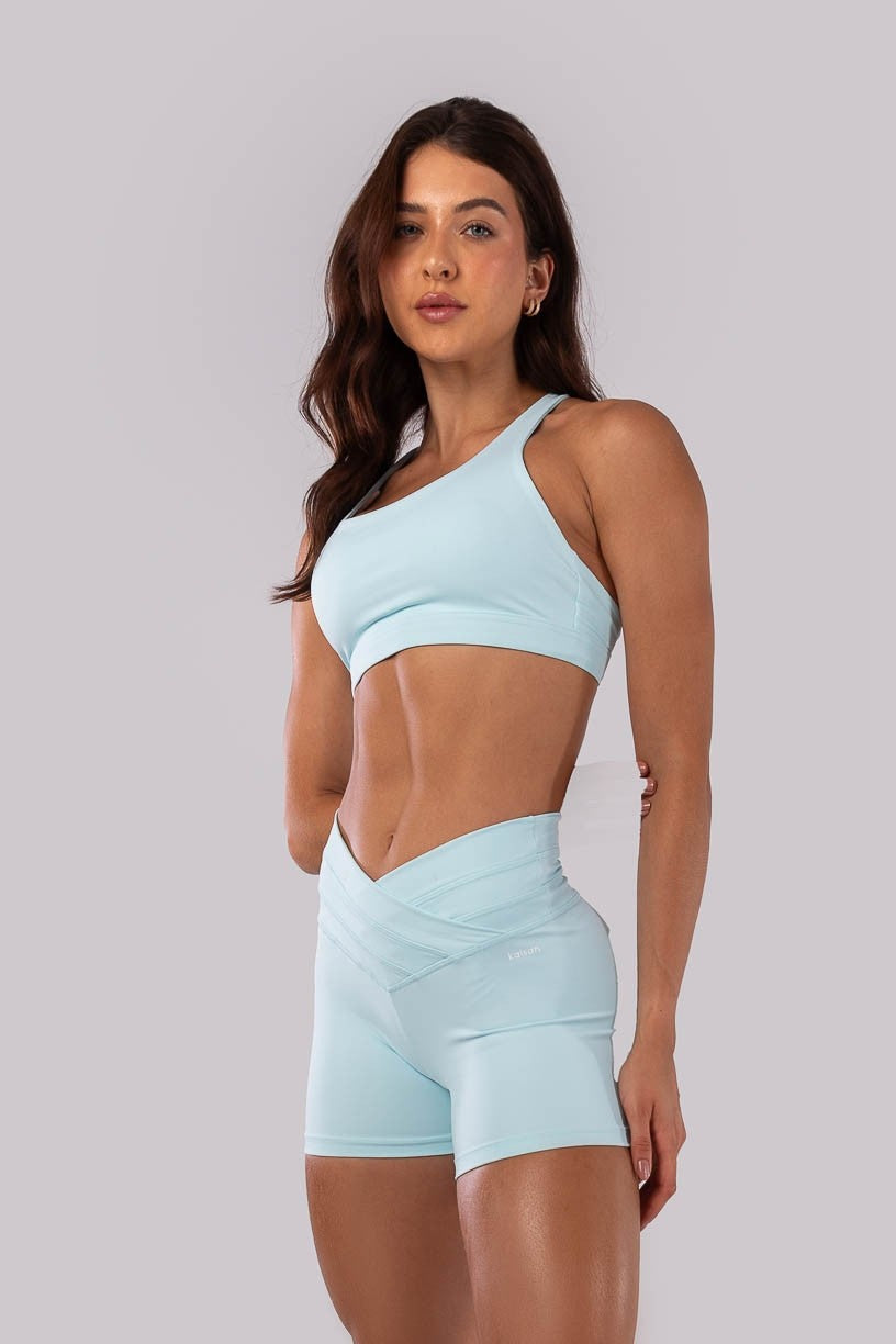 Top com Alças Triplas Cruzadas nas Costas (Azul Bebê) | Ref: K4517-B