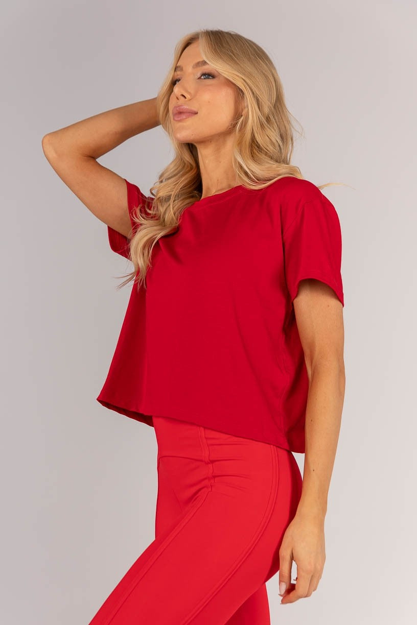 Blusa com Abertura Nas Costas (Vermelho) | Ref: K4377-E