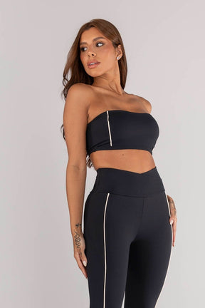 Top Faixa com Vivo (Preto / Vanilla) | Ref: K4619-A