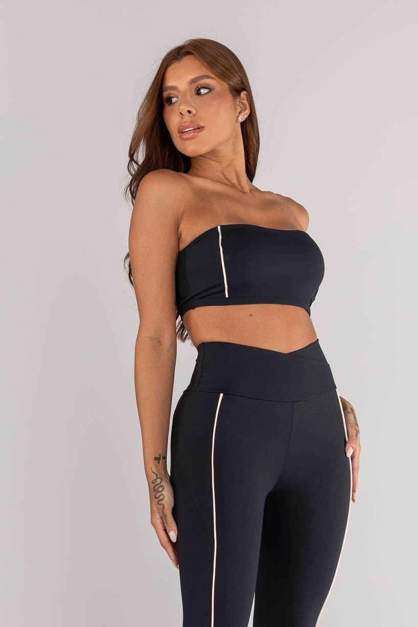 Top Faixa com Vivo (Preto / Vanilla) | Ref: K4619-A