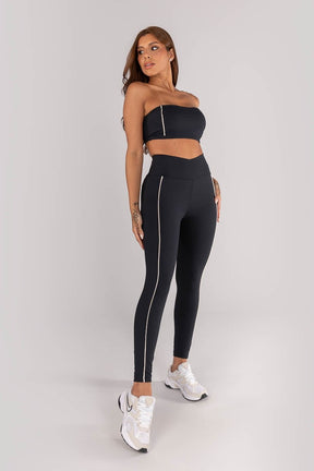 Top Faixa com Vivo (Preto / Vanilla) | Ref: K4619-A
