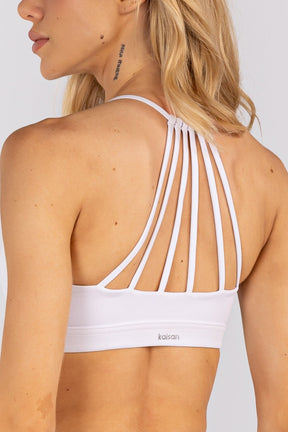 Top com Decote Alto Tiras nas Costas (Branco) | Ref: K4766-A