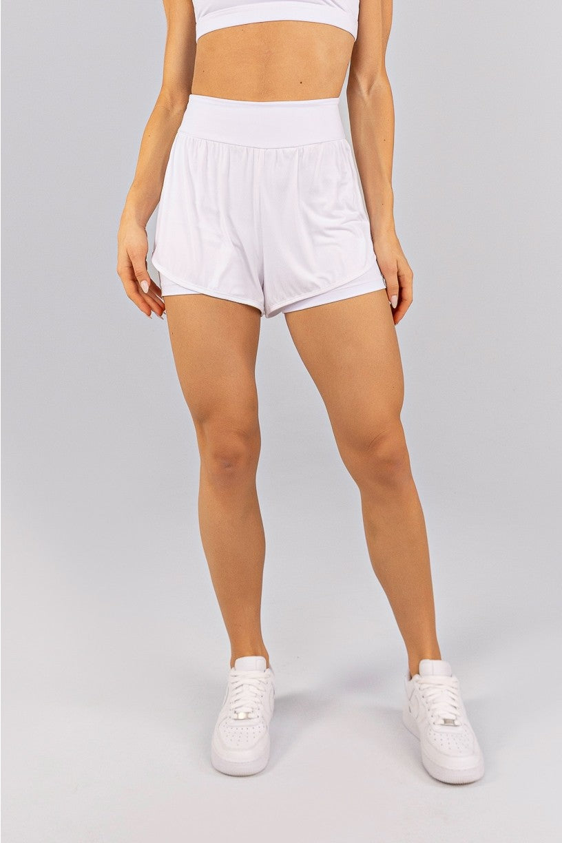 Short Duplo com Cós Anatômico (Branco) | Ref: K4767-A