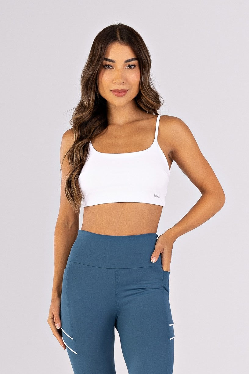 Top com Tiras Triplas nas Costas (Branco) | Ref: K4787-A