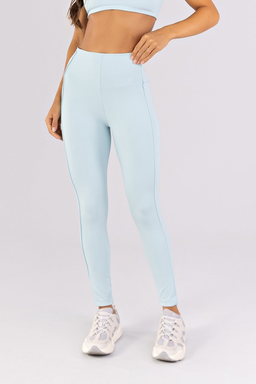 Calça Legging com Vivos sem Cós Aparente na Frente (Glacial) | Ref: K4800-A