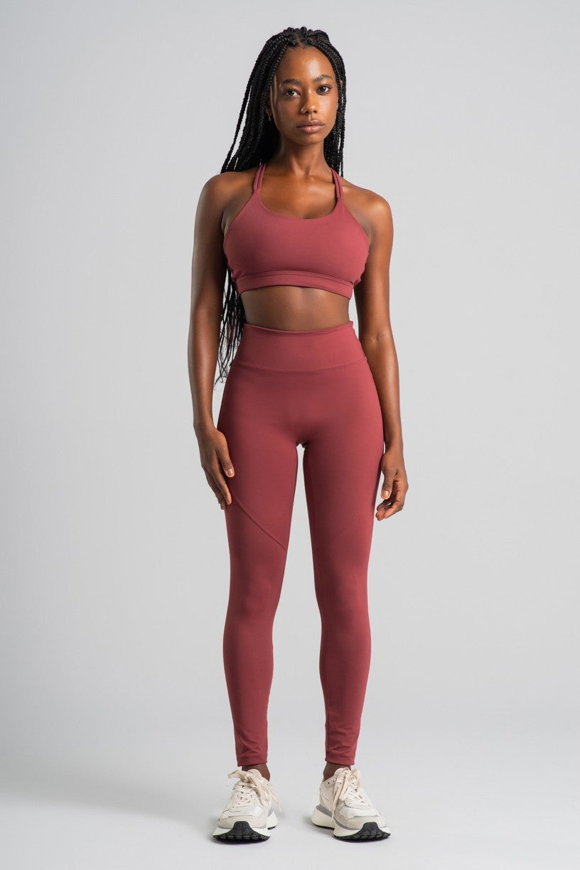 Calça Legging sem Gancho com Recortes (Rum) | Ref: K4822-C