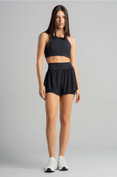 Short Duplo com Cós Anatômico (Preto) | Ref: K4767-B