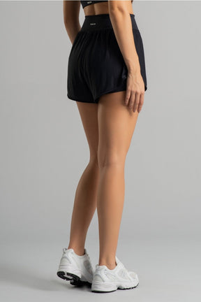 Short Duplo com Cós Anatômico (Preto) | Ref: K4767-B