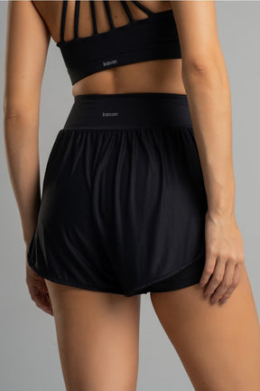 Short Duplo com Cós Anatômico (Preto) | Ref: K4767-B