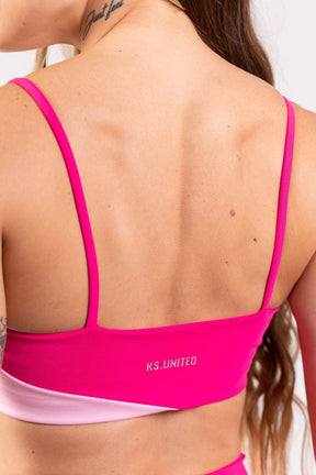 Top com Recortes Assimétricos (Rosa / Rosa Claro) | Ref: K3908-A