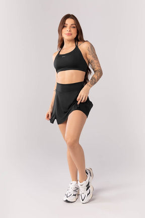 Top Frente Única com Tiras nas Costas (Preto) | Ref: K3987-A